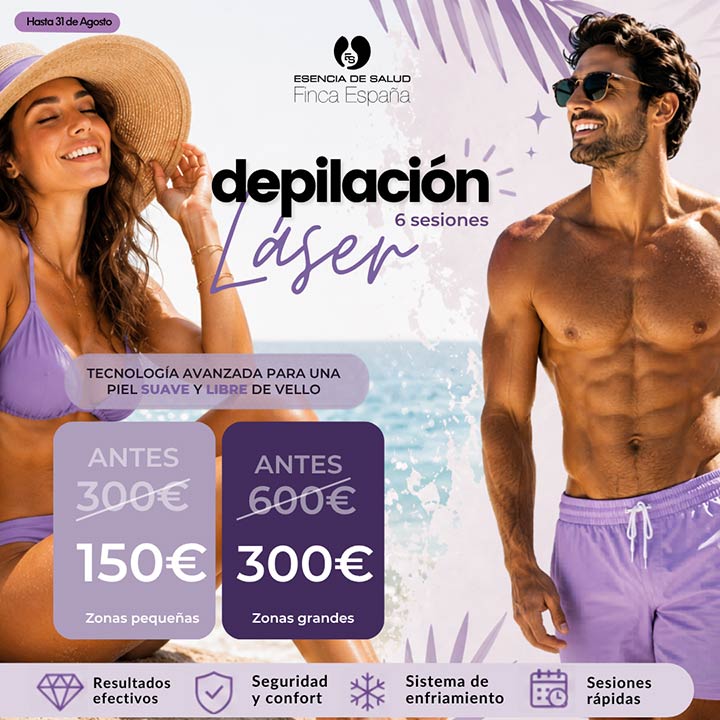 Depilación Láser - Promos zonas grandes y pequeñas - Esencia de Salud La Laguna